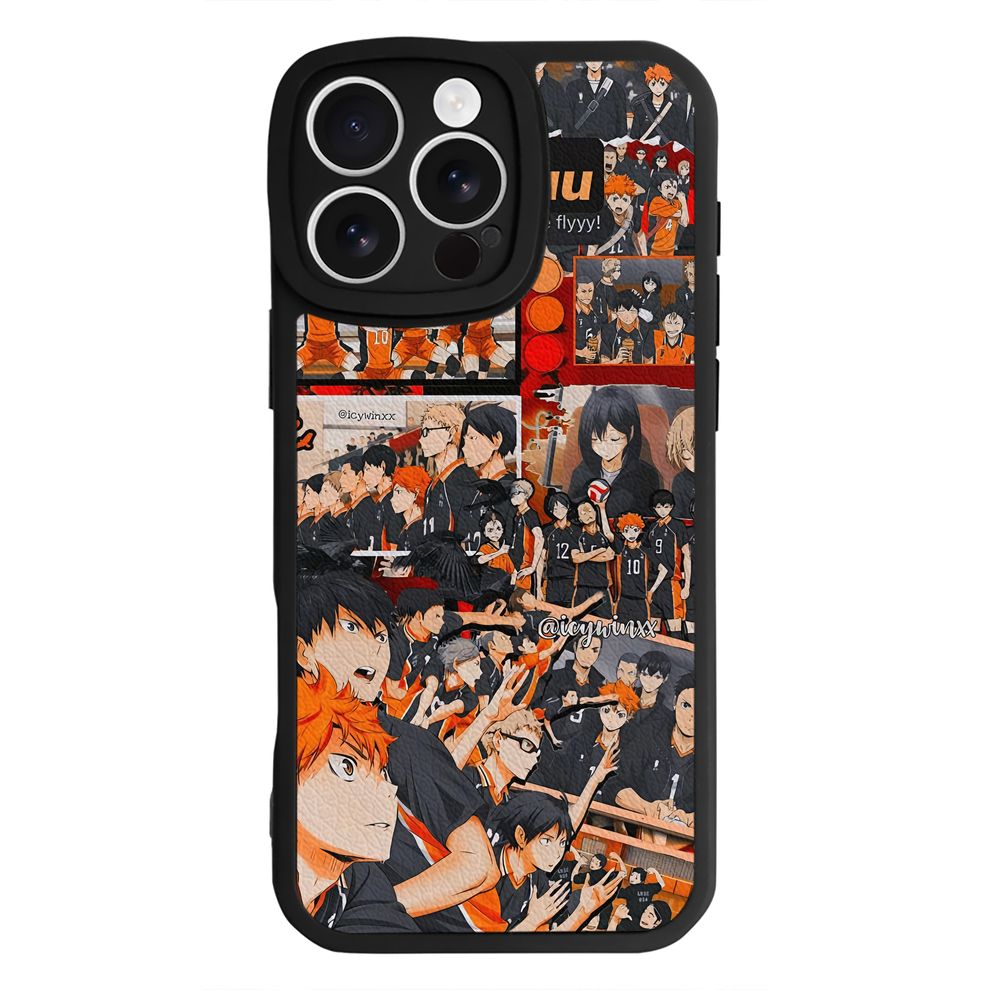 （画像用） ハイキュー!! Haikyu!! 【iPhone 16シリーズ対応】シリコンスマホケース（レザー調） 材質：シリコン